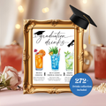 Graduation Signature Drink Menu, Grad Bar Sign Template, Class of 2026 Party Drinks Station , Digital Printable Canva