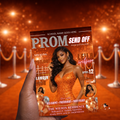 Orange Prom Send Off Party Invitation, Prom Queen with photo invite, Girls Prom Night Flyer Card, Magazine Cover, Digital Printable Template