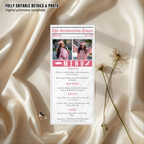 Pink Graduation Newspaper Menu, Senior Grad Dinner Party Menu Template, Class of 2026 Brunch Menu, Nurse Menu Card, Printable Template