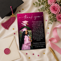 Pink Graduation Thank You Card with Photo, Class of 2026 Grad Party Thank You Note for Her, Graduates Editable Printable Digital Template