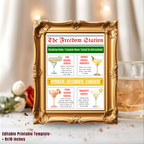 Juneteenth Signature Drinks Sign, June 19th Black Freedom Day Party Bar Menu, Jubilee Day Cocktails Sign, Printable Template
