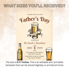 Fathers Day Invitation, Dad Beer Party Invite, Father's Day Whiskey Celebration, Dad Flyer Card, Digital Printable Template