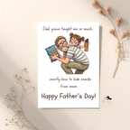 Funny Dad Card for Father’s Day, Dad Birthday Card, Dad Joke Gift from Daughter Son, Printable Digital Download Canva Template
