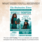 Newspaper Nurse Graduation Announcement Invitation, RN Pinning Ceremony with photo invite, LPN Nursing Graduates, BSN Green Flyer Template