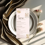 Baby Shower Menu and Program Template, Brown Bear Cloud 9 Baby Shower Itinerary, Neutral Baby Shower Party, Editable Canva Printable Card