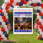4th of July Welcome Sign with Photo, Newspaper Style Patriotic Party Sign, July 4th Poster Sign, Independence Day Sign, Printable Template