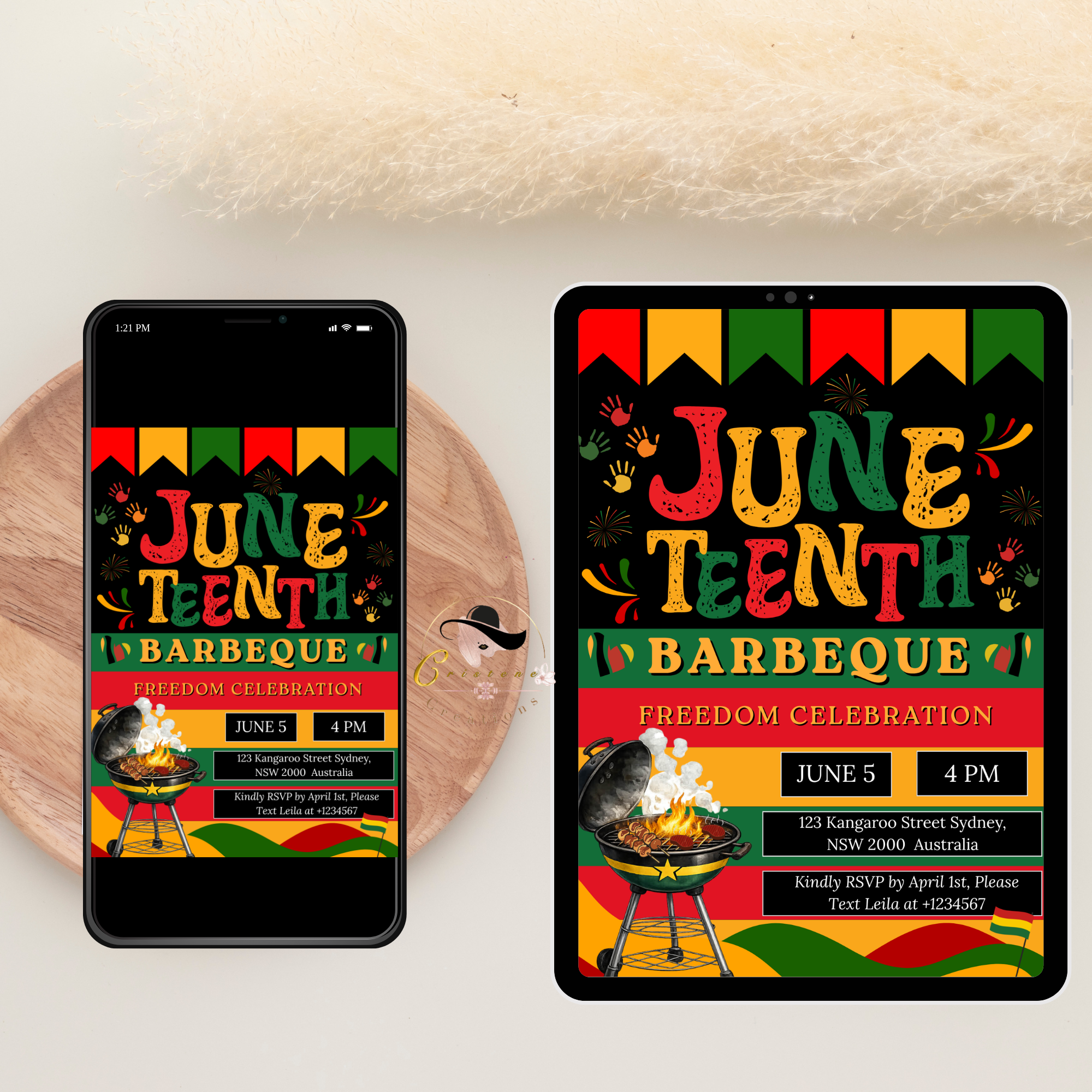 Juneteenth Bbq Party Invitation, Independence Day, Black Freedom Celebration Flyer Card, Barbecue Invite, Digital Printable Template