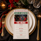 Juneteenth Newspaper Menu with Photo, Black Freedom Day BBQ Cookout Menu, Juneteenth Dinner Brunch Menu Printable Editable Digital Template