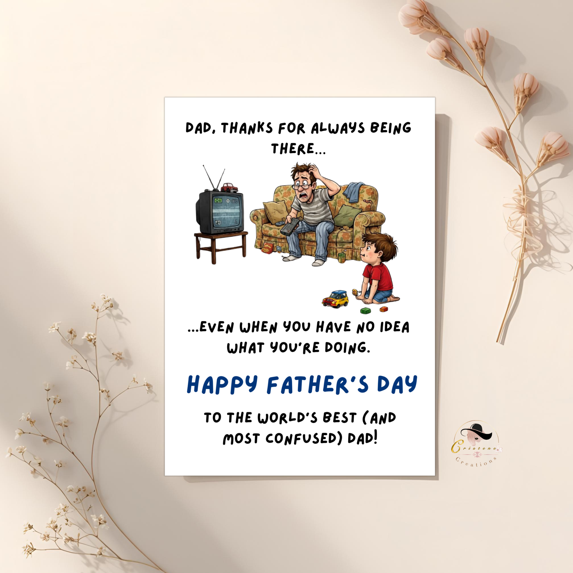 Funny Father’s Day Card, Dad Birthday Card, Funny Dad Gift, Dad Joke Card, Digital Download Printable Canva Template