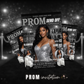 Black Silver Prom Send Off Party Invitation, Prom Queen with photo invite, Girls Prom Night Flyer, Magazine Cover Digital Printable Template