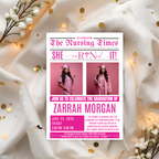 Newspaper Nurse Graduation Invitation with Photo, RN BSN LPN Pinning Ceremony Party, Pink Nursing Grad Invite, Editable Printable Template