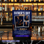 Blue Father’s Day Barbecue Invitation with Photo, Grill Party Invite for Dad, Summer BBQ Cookout Invite, Editable Printable Canva Template