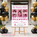 Pink Nursing Graduation Welcome Party Sign, Newspaper Style with Photo, RN BSN LPN Pinning Ceremony Sign, Nurse Poster Sign, Canva Template