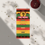 Juneteenth Menu Card Template, Black Freedom Celebration BBQ Cookout Menu, Independence Day Menu, Editable Canva Printable