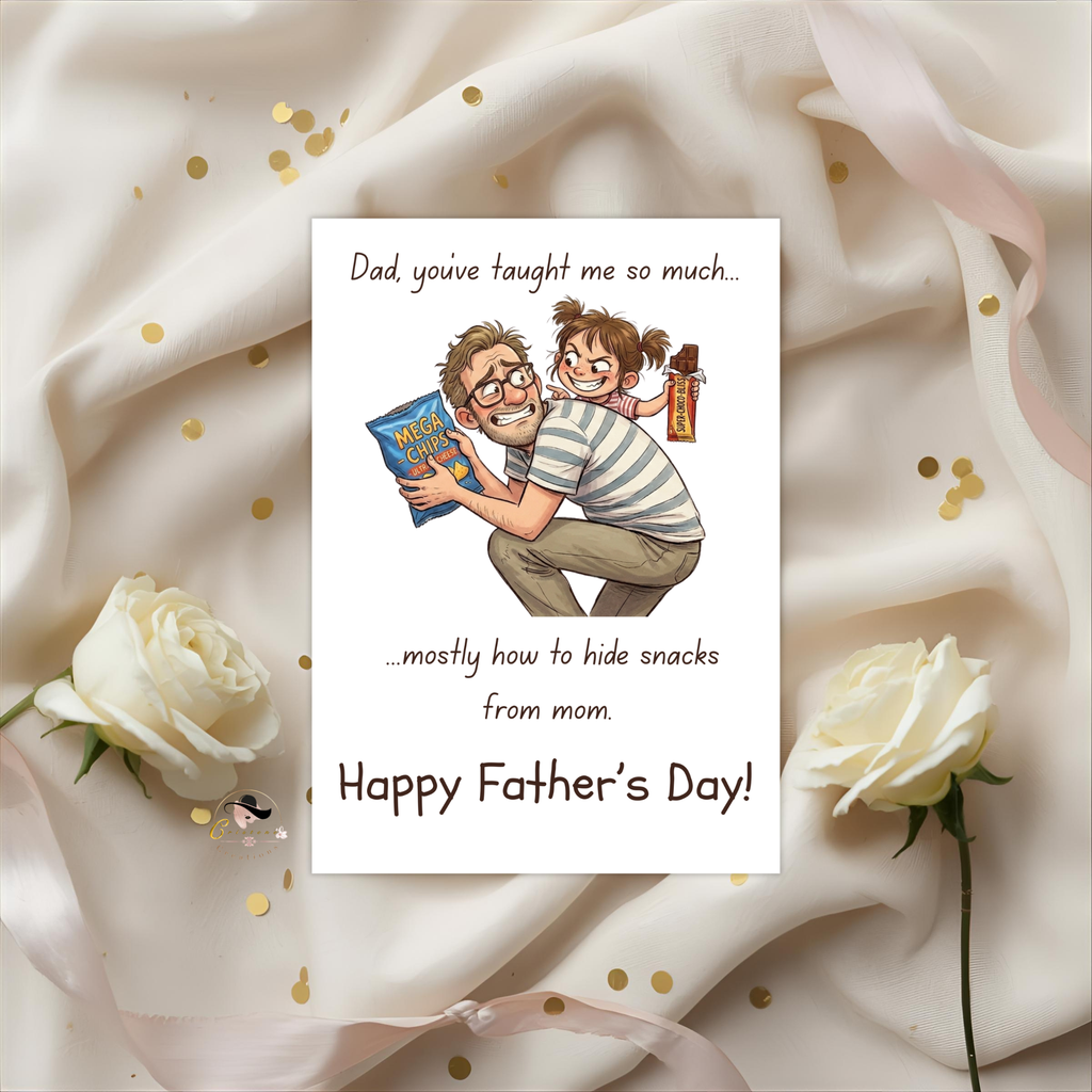 Funny Dad Card for Father’s Day, Dad Birthday Card, Dad Joke Gift from Daughter Son, Printable Digital Download Canva Template