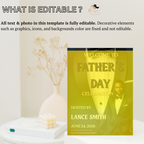 Blue Fathers Day Welcome Sign with Photo, Elegant Tuxedo Gentleman Party Sign, Birthday Retirement Sign For Him, Printable Editable Template