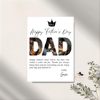 Father’s Day Card Template, DAD Greeting Photo Card, Letter To Daddy, Father Appreciation Card, Printable Digital Download