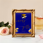 Blue Gold Graduation Party Table Signs Bundle, Senior Grad Favor sign, Dessert Sign, Food Cocktails Sign, Graduates Decor Printable Template