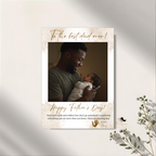Fathers Day Greeting Card, DAD with photo card, Daddy Card, Letter To Dad, Father Thank You Card Custom Printable Template