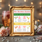 Juneteenth Signature Drinks Sign, June 19th Black Freedom Day Party Bar Menu, Jubilee Day Cocktails Sign, Printable Template