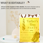 Fathers Day Invitation, Dad BBQ Party Invite, Father's Day Brunch Celebration, Dad Flyer Card, Digital Printable Template