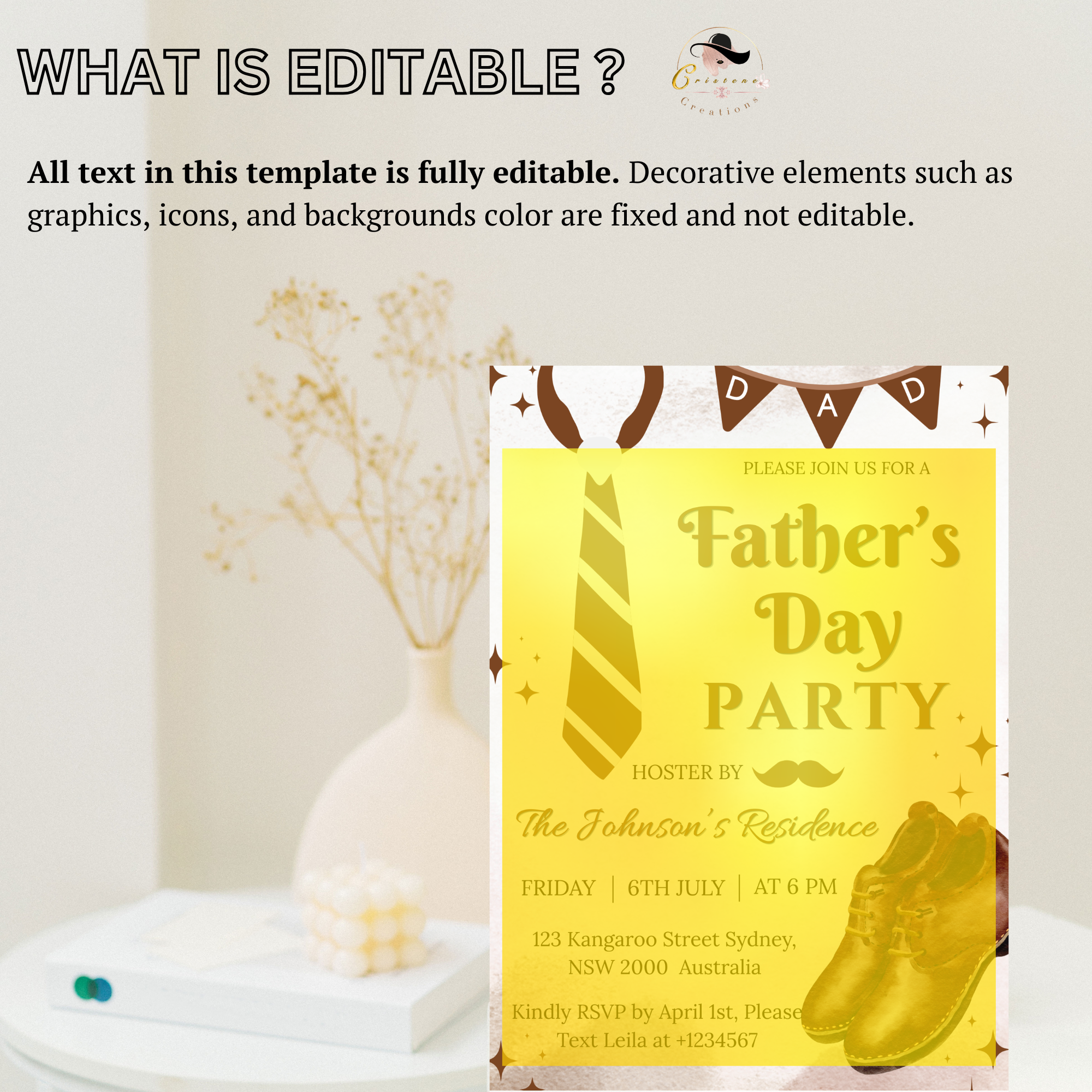 Fathers Day Invitation, Dad BBQ Party Invite, Father's Day Brunch Celebration, Dad Flyer Card, Digital Printable Template