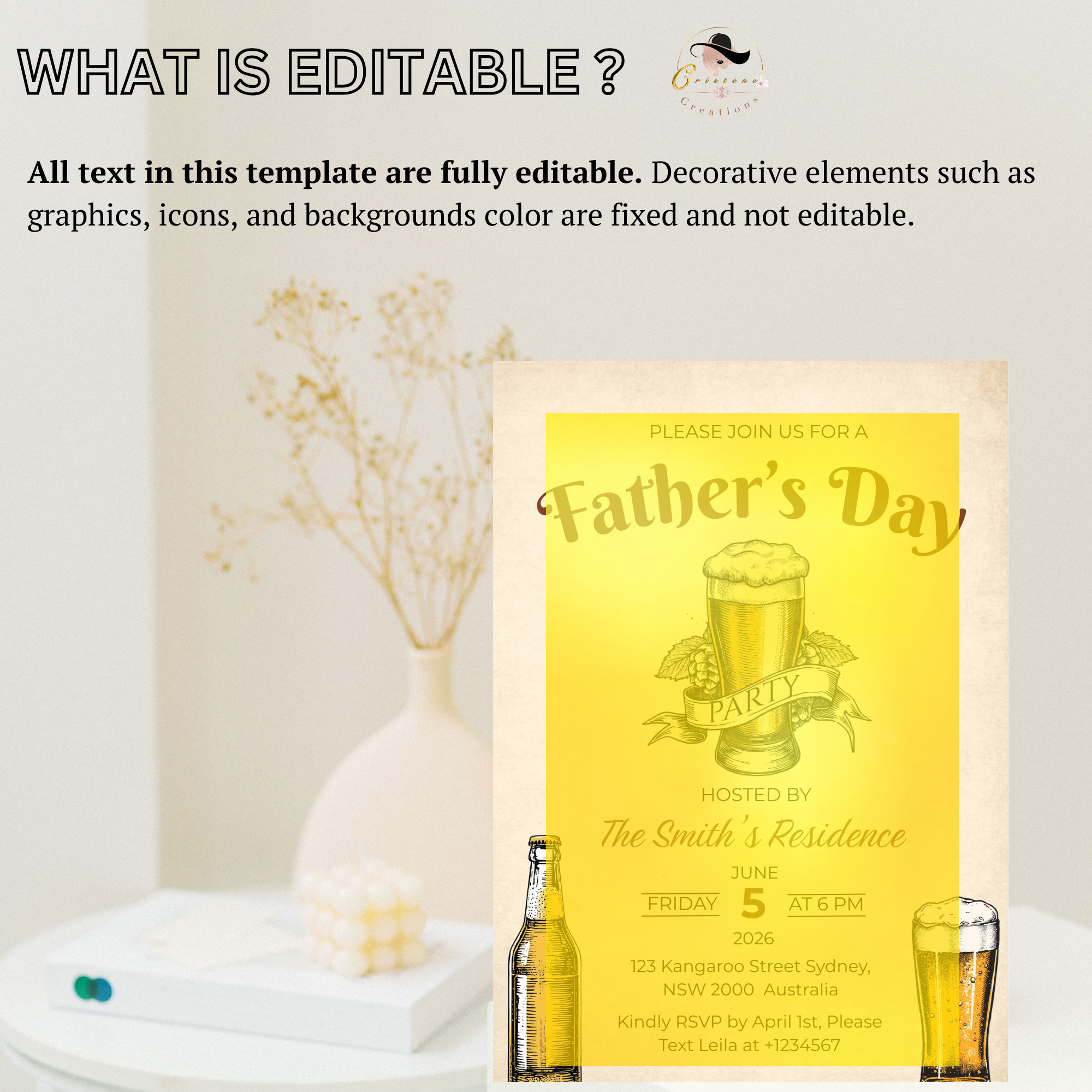 Fathers Day Invitation, Dad Beer Party Invite, Father's Day Whiskey Celebration, Dad Flyer Card, Digital Printable Template