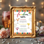 Juneteenth Drink Menu Sign, Emancipation Day Signature Cocktails Bar Menu, June 19th Party Cocktails Sign, Printable Canva Template