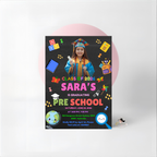 Pre K Graduation Announcement Invitation with Photo, Kindergarten Class of 2026 Invite, Kids Grad Party Invite, Printable Canva Template