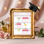 Graduation Bar Menu Template, Signature Drinks Soda Station Sign, High School College Grad Party Drinks, Refreshment Menu, Canva Printable