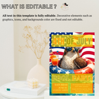 4th of July Pool Party Invitation, Patriotic BBQ Cookout Party Invite, Independence Day Fireworks Invite, Printable Digital Template