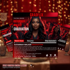 Red Movie Theme Graduation Invitation with Photo for Him and Her, Cinematic Grad Party Announcement Invite, Class of 2026 Canva Template