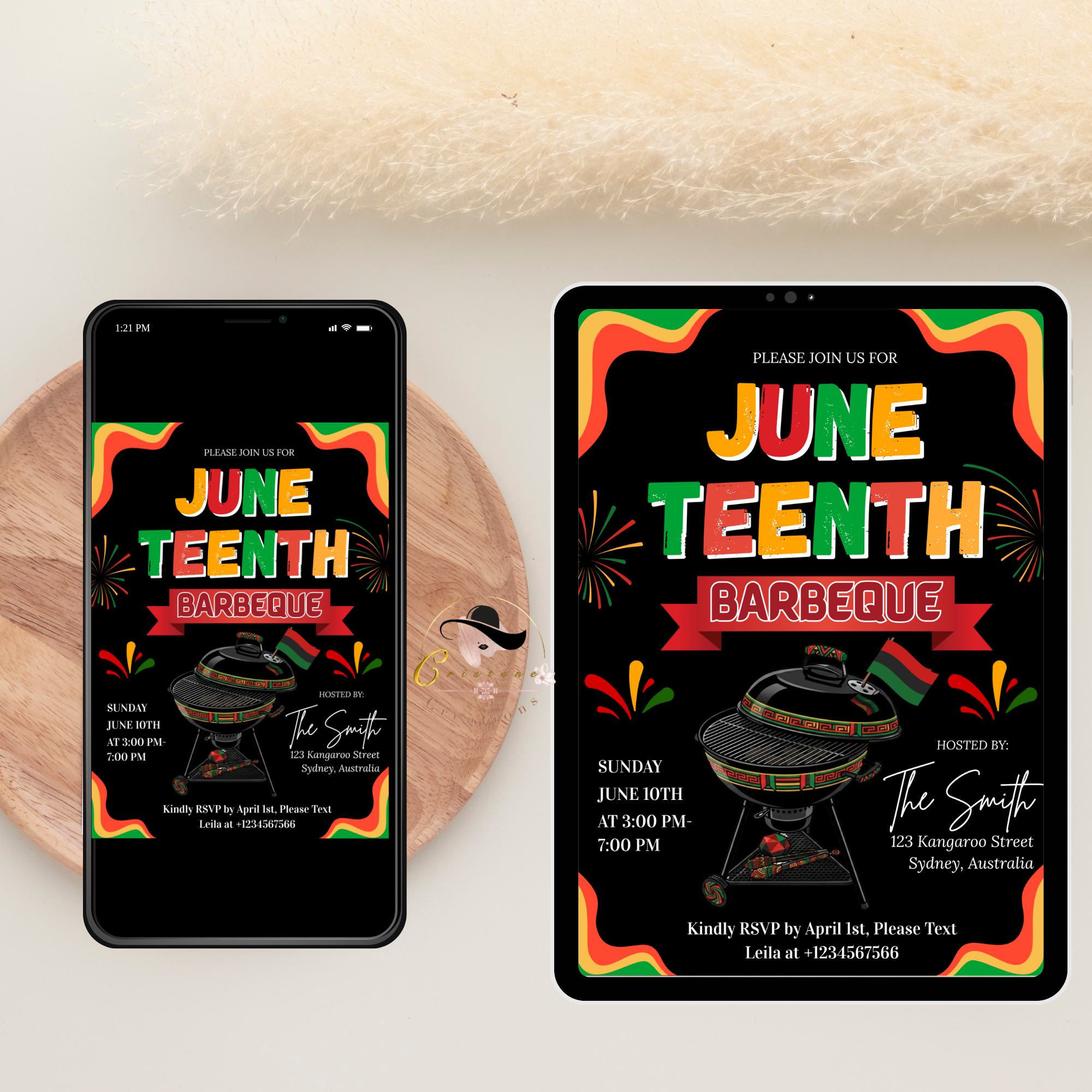 Juneteenth BBQ Party Invitation, Cookout Celebration Invite, Black Freedom Independence Day, Editable Printable Digital Template