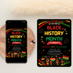 Juneteenth Invitation, Independence Day, Black Freedom Celebration Flyer Card, Black History Month Invite, Digital Printable Template