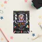 Kindergarten Graduation Invitation with Photo, Pre K Grad Invite, Class of 2026 Kids Graduation Party, Preschool Editable Canva Template