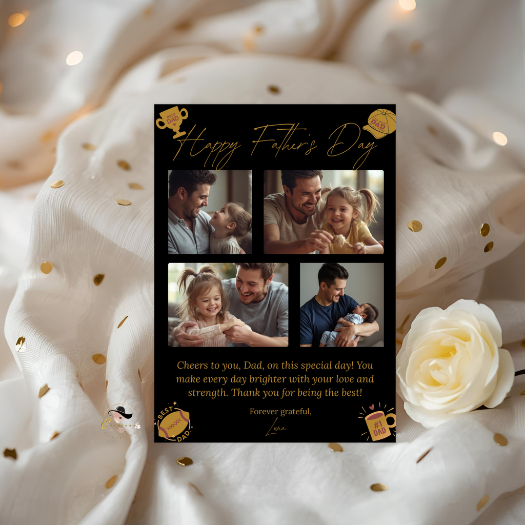 Father’s Day Photo Card Template, Editable DAD Greeting Card, Letter To Dad, Father Appreciation Card, Printable Digital Download
