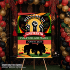 Juneteenth Welcome Party Sign, Independence Day Sign, Black Freedom Celebration Poster Sign, BBQ Cookout Sign, Digital Printable Template