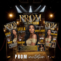 Black Gold Prom Send Off Party Invitation, Prom Queen with photo invite, Girls Prom Night Flyer, Magazine Cover, Digital Printable Template