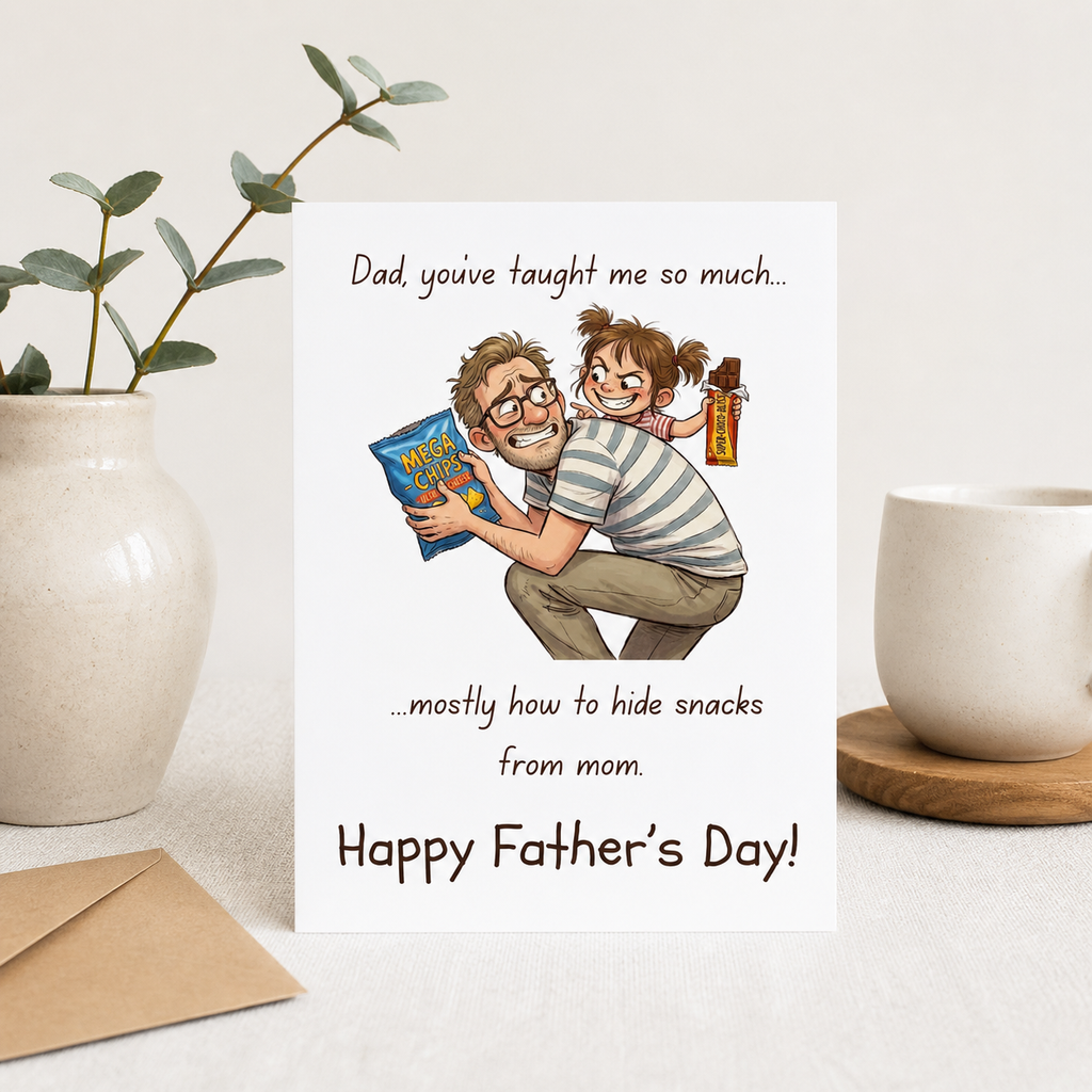 Funny Dad Card for Father’s Day, Dad Birthday Card, Dad Joke Gift from Daughter Son, Printable Digital Download Canva Template