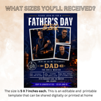 Blue Father’s Day Barbecue Invitation with Photo, Grill Party Invite for Dad, Summer BBQ Cookout Invite, Editable Printable Canva Template