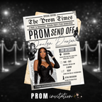 Newspaper Prom Send Off Party Invitation, Black Silver Prom Queen with photo invite, Girl Prom Night Flyer Card, Digital Printable Template
