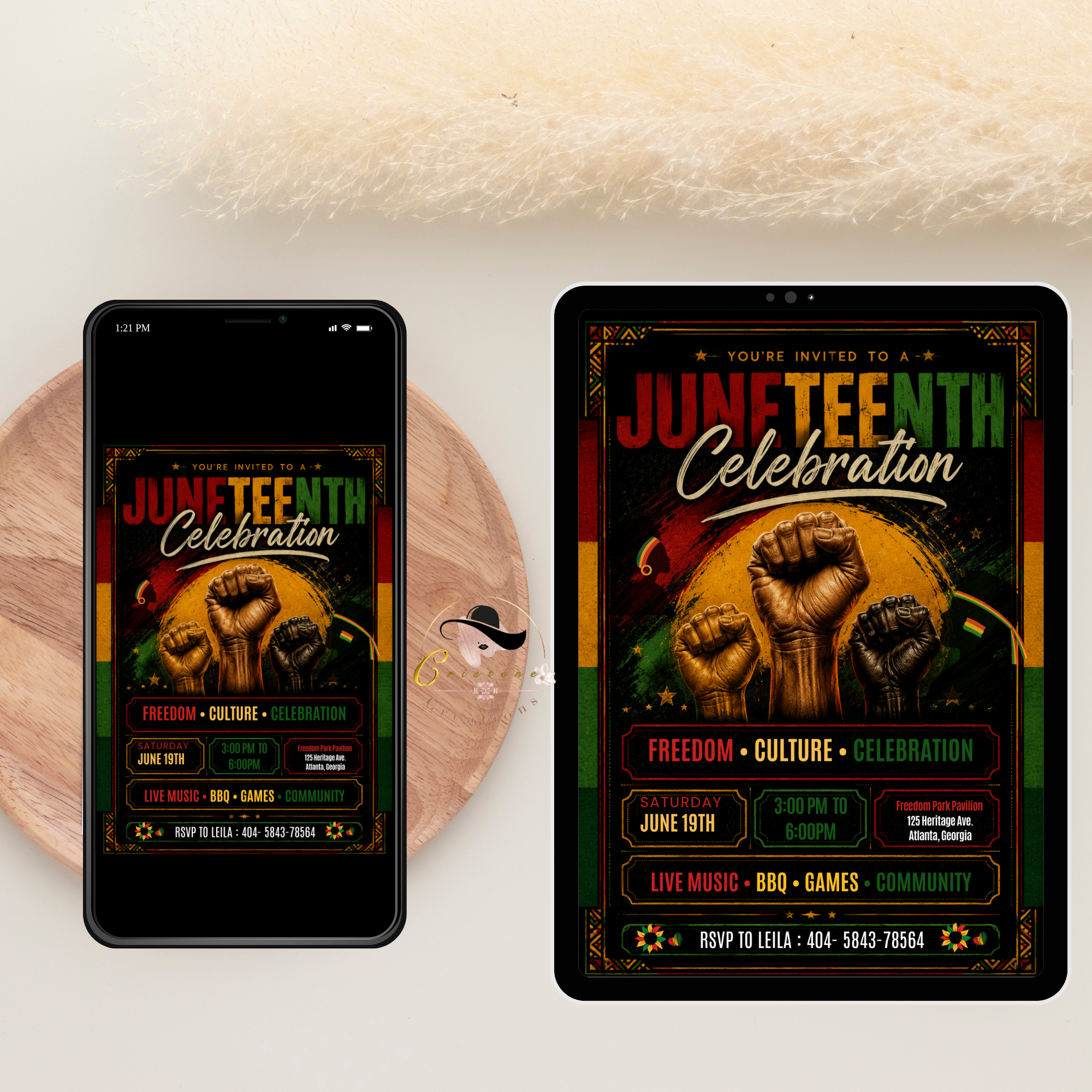 Juneteenth BBQ Cookout Invitation, Black Freedom Day Celebration Party Invite, Emancipation Day, Jubilee Day Invite, Digital Template