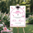 Nurse Graduation Welcome Party Sign, RN BSN LPN Pinning Ceremony Sign, Cna Poster Sign, Pink Nursing Board Sign, Canva Printable Template