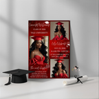 Red Senior Graduation Invitation, High School Grad with photo invite, Class 2026 Boy Girl Graduates Flyer Card, Digital Printable Template