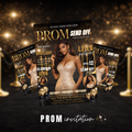 Black Gold Prom Send Off Invitation, Prom Queen with photo invite, Girls Prom Night Party Flyer, Magazine Cover, Digital Printable Template