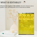 Family Reunion Invitation, Family Gathering Party Celebration Invite, Dinner Brunch Invite, Printable Editable Digital Template