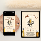 Fathers Day Invitation, Dad Beer Party Invite, Father's Day Whiskey Celebration, Dad Flyer Card, Digital Printable Template