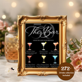 50th Birthday Signature Drink Sign, Editable Bar Menu Template, Fifty and Fabulous Party Drinks For Him and Her, Canva Digital Printable