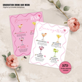 Graduation Drink Sign Template, Signature Drinks Bar Menu, Class of 2026 High School College Grad Party Menu, Editable Canva Printable