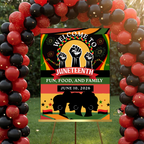 Juneteenth Welcome Party Sign, Independence Day Sign, Black Freedom Celebration Poster Sign, BBQ Cookout Sign, Digital Printable Template